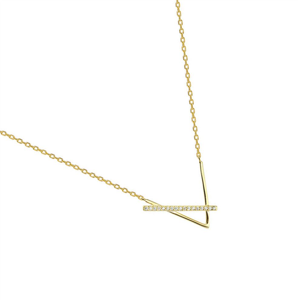 (Gold) Women Necklace Geometric Collar Bone Engagement Decorations Choker