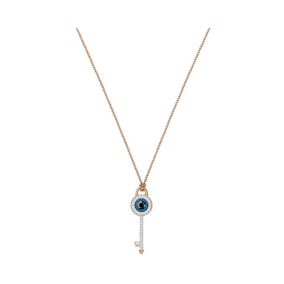 (Key necklace) Devil's Eye Lucky Palm Horseshoe Necklace for Women, Swarovski Element Crystal Collarbone chain for women.