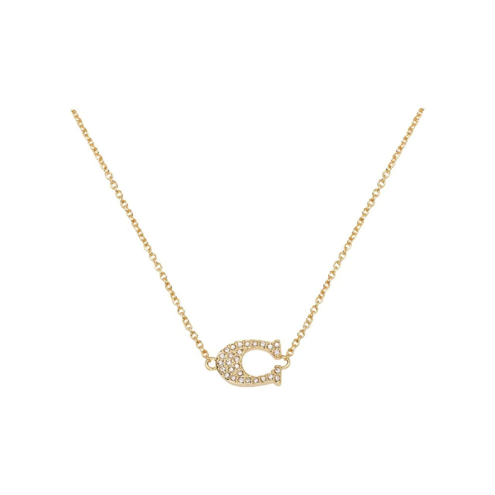 (Golden bracelet) C-shaped full diamond necklace and bracelet for women, fashionable, simple, elegant and high-end. 100 design collarbone chain