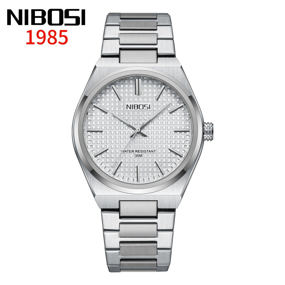 (A) Simple men's watches with waterproof steel bands, men's business quartz wristwatches for export