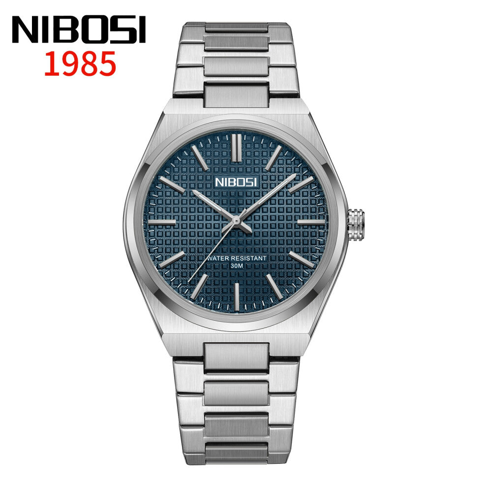 (C) Simple men's watches with waterproof steel bands, men's business quartz wristwatches for export