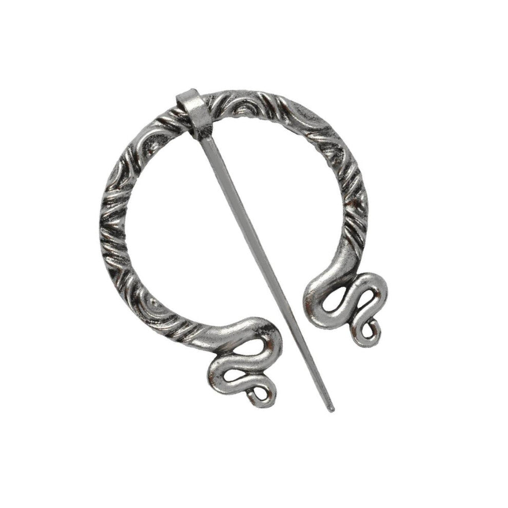 (Antique Silver Type 3, 66x56cm) Viking Norse Brooch Shawl Coat Scarf Pin Medieval Jewellery Unique and