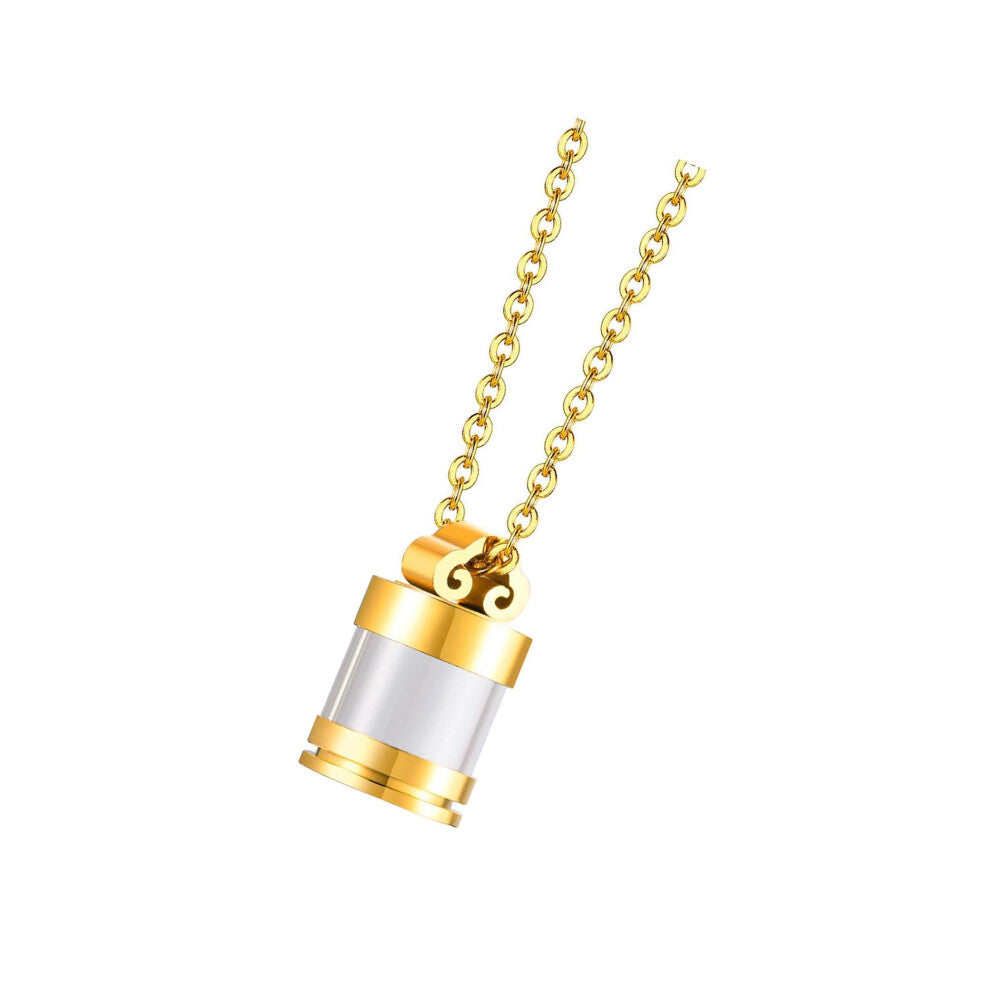 (Gold, Pendants Size 087x051 Inch) Delicate Detachable Cremation Pendant Necklace for Trendy Engagement