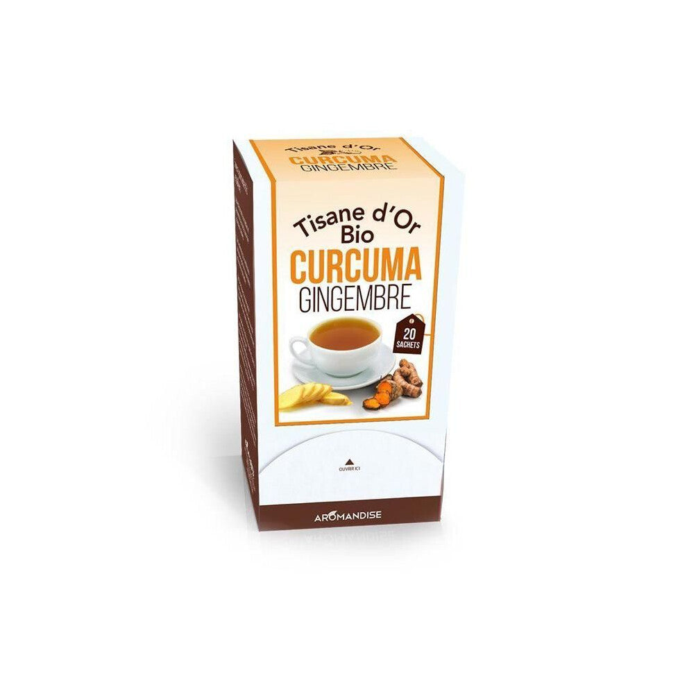 Organic Golden Herbal Tea with Turmeric and Ginger - 20 bags