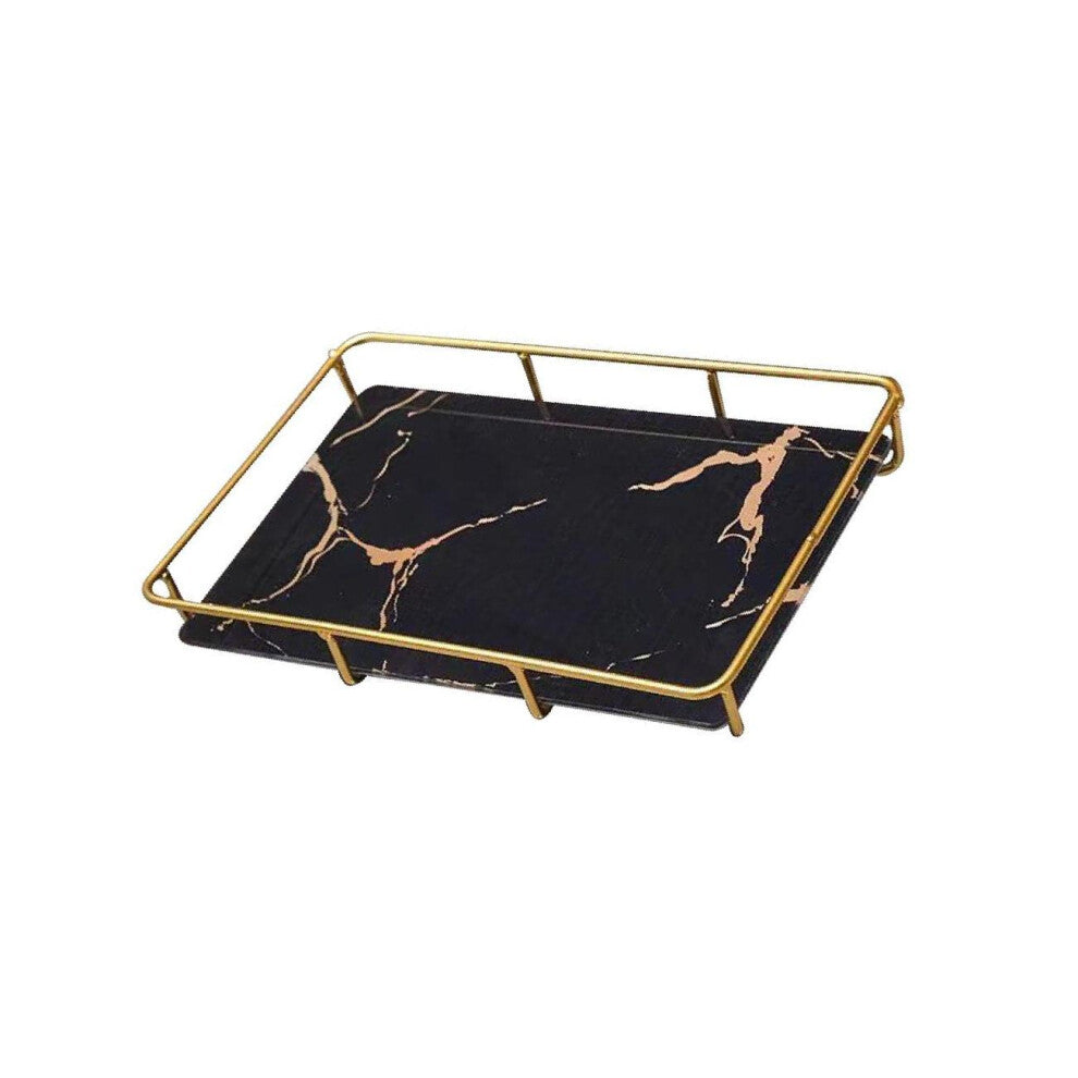 (L Single Layer Black) Storage Rack Multi-layer Storage Box Perfume Jewellery Container