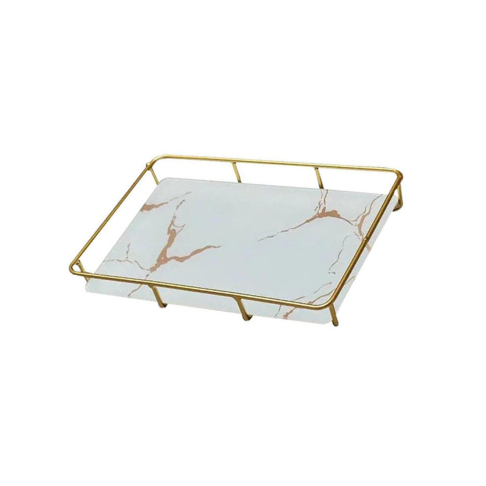 (L Single Layer White) Storage Rack Multi-layer Storage Box Perfume Jewellery Container