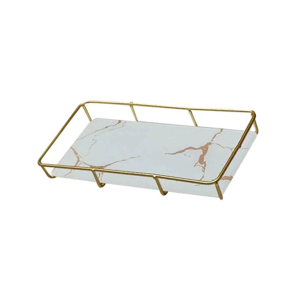 (S Single Layer White) Storage Rack Multi-layer Storage Box Perfume Jewellery Container