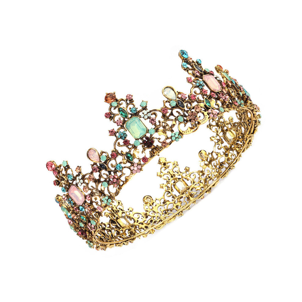 Women Tiaras Portable Glossy Bridal Headwear Ornament Birthday Gift
