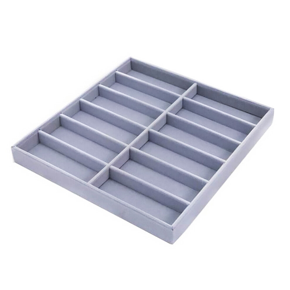 (12 Grids) Jewellery Display Holder Eyeglasses Organizer Tray Liner Case Wardrobe