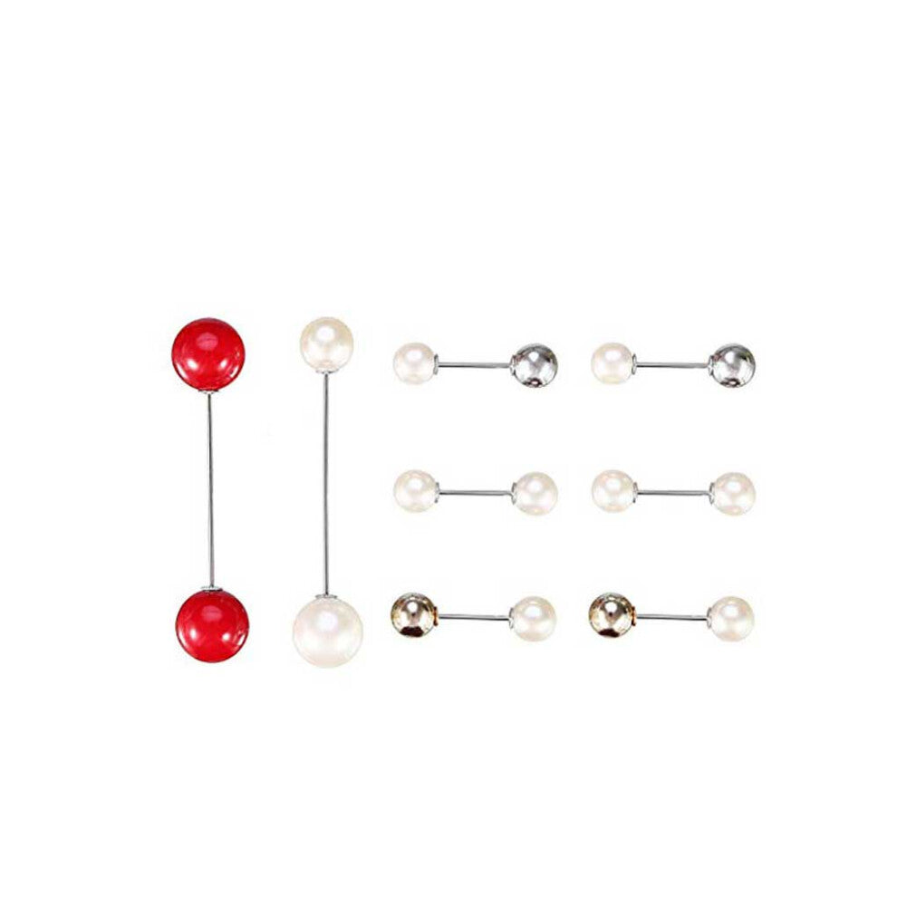 8pcs Women Brooch Pins Dress Jewelry Fashion Accessory Cardigan