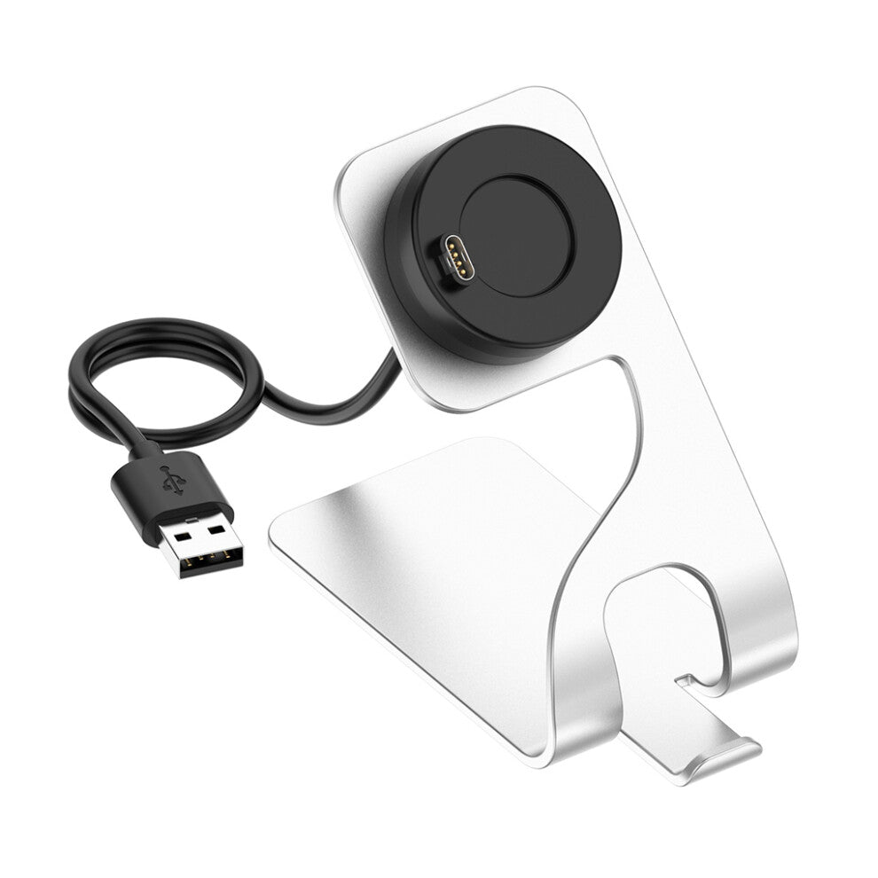 (Silver) Charger Smartwatch Charging Dock Bracket Station Charge Adaptor