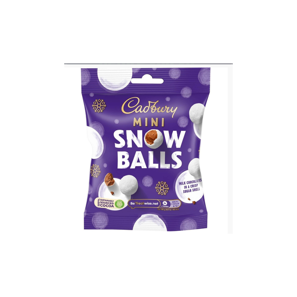 Cadbury Mini Snowball Chocolates Bag 80 Grams