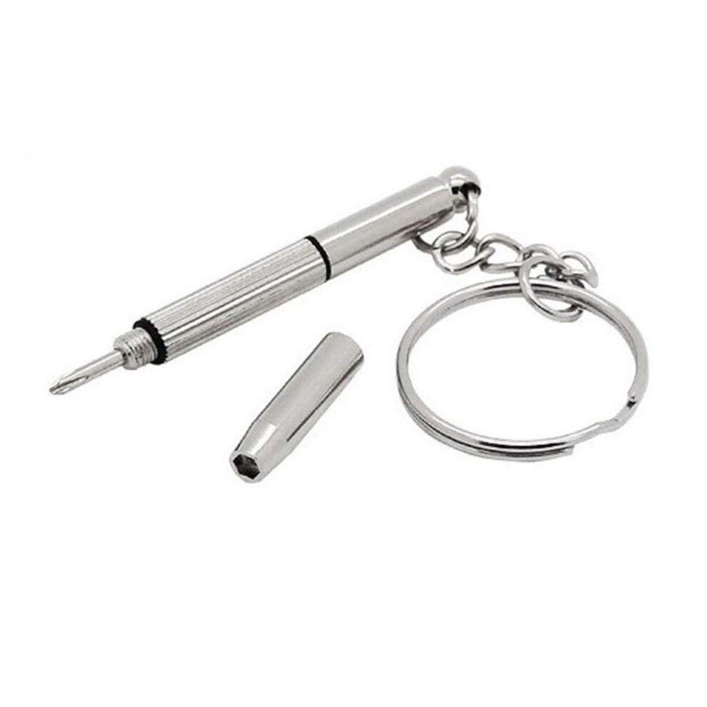 Multifunction Eyeglass Screwdriver Kit 3-in-1 Mini Hand Tool for Sunglasses Watches with Keychain and Durable Design