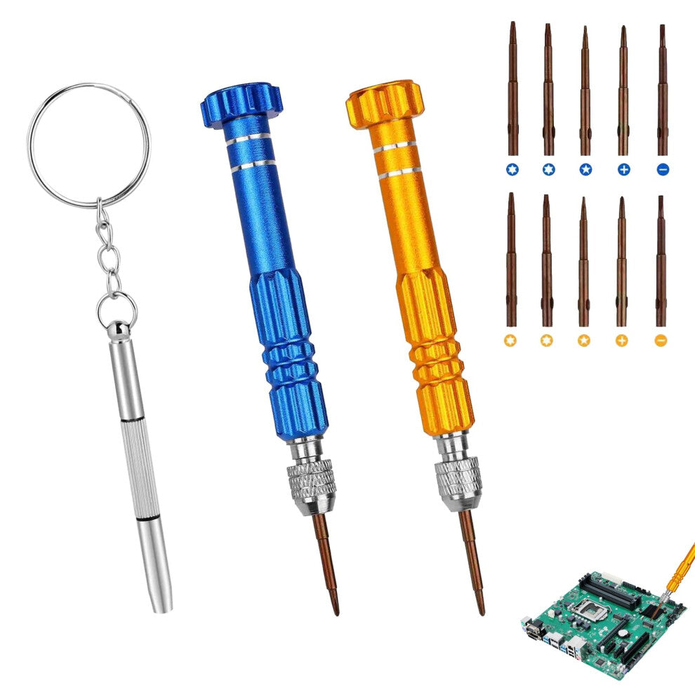 13PCS Tiny Eyeglass Screwdriver Repair Kit, Portable Multi-Functional Tool Set for Glasses, Sunglasses, Watches, and Electronics