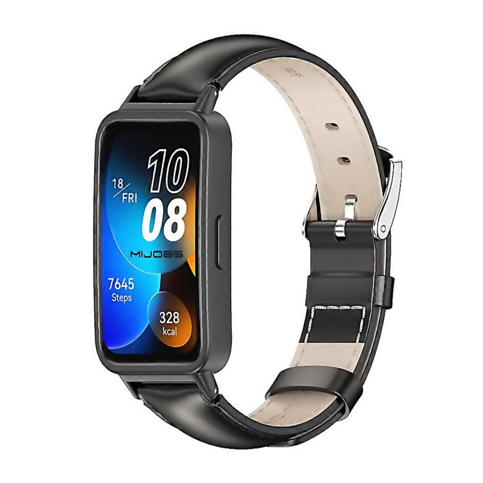 For Mijobs Cowhide Leather Watch Band For Huawei Band 8 9 Suitable For Everyday Use