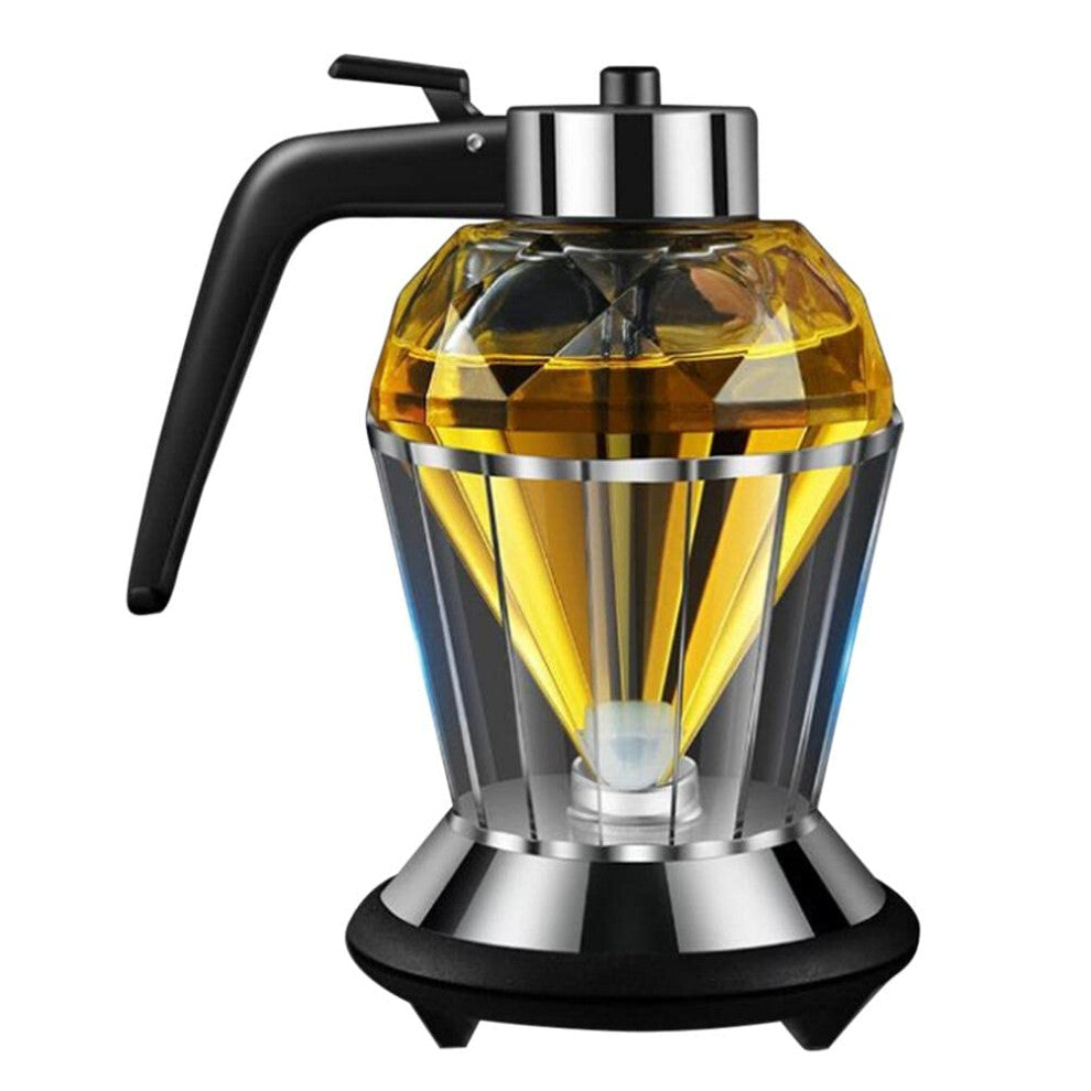 Dripless Glass Honey Jar With Stand 200ml Honey Dispenser Pot Stainless Steel Handle Food Grade Kitchen Tool