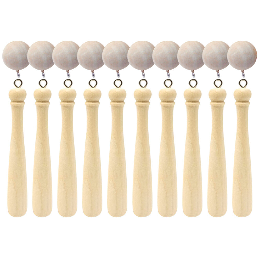 3sets Miniature Wood Baseball Bat Charms Party Favors