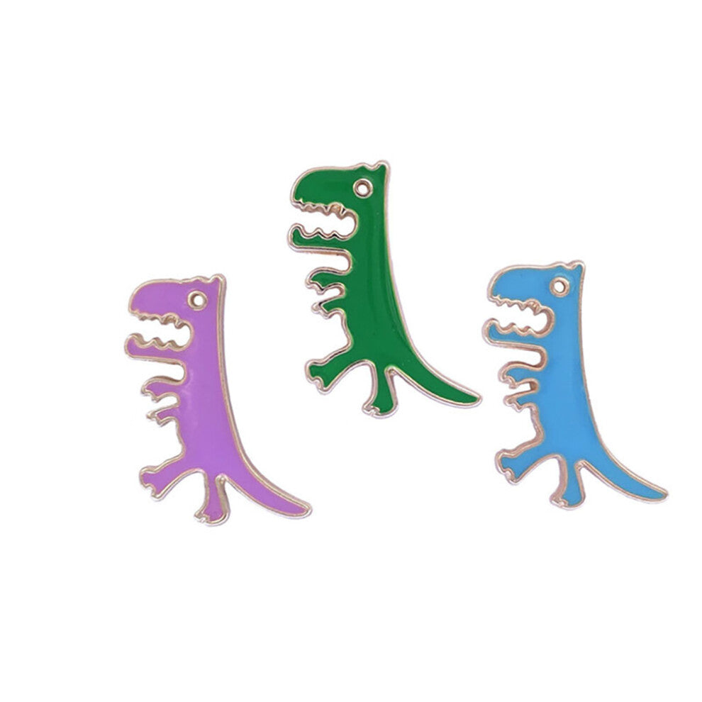 3pcs Dinosaur Enamel Brooches for Clothes Backpack Lapel
