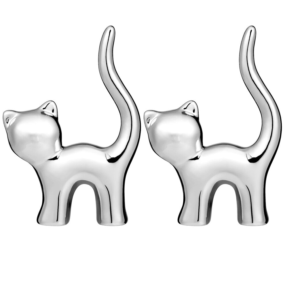 2pcs Holders Animal Shape Stands for Rings Earrings Gifts