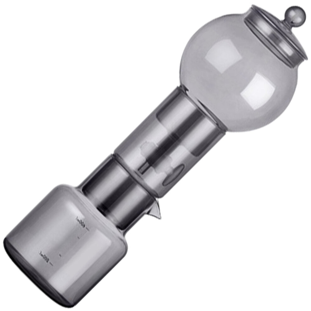 Simple Fashion Ice Coffee Maker Clear Borosilicate-Black style