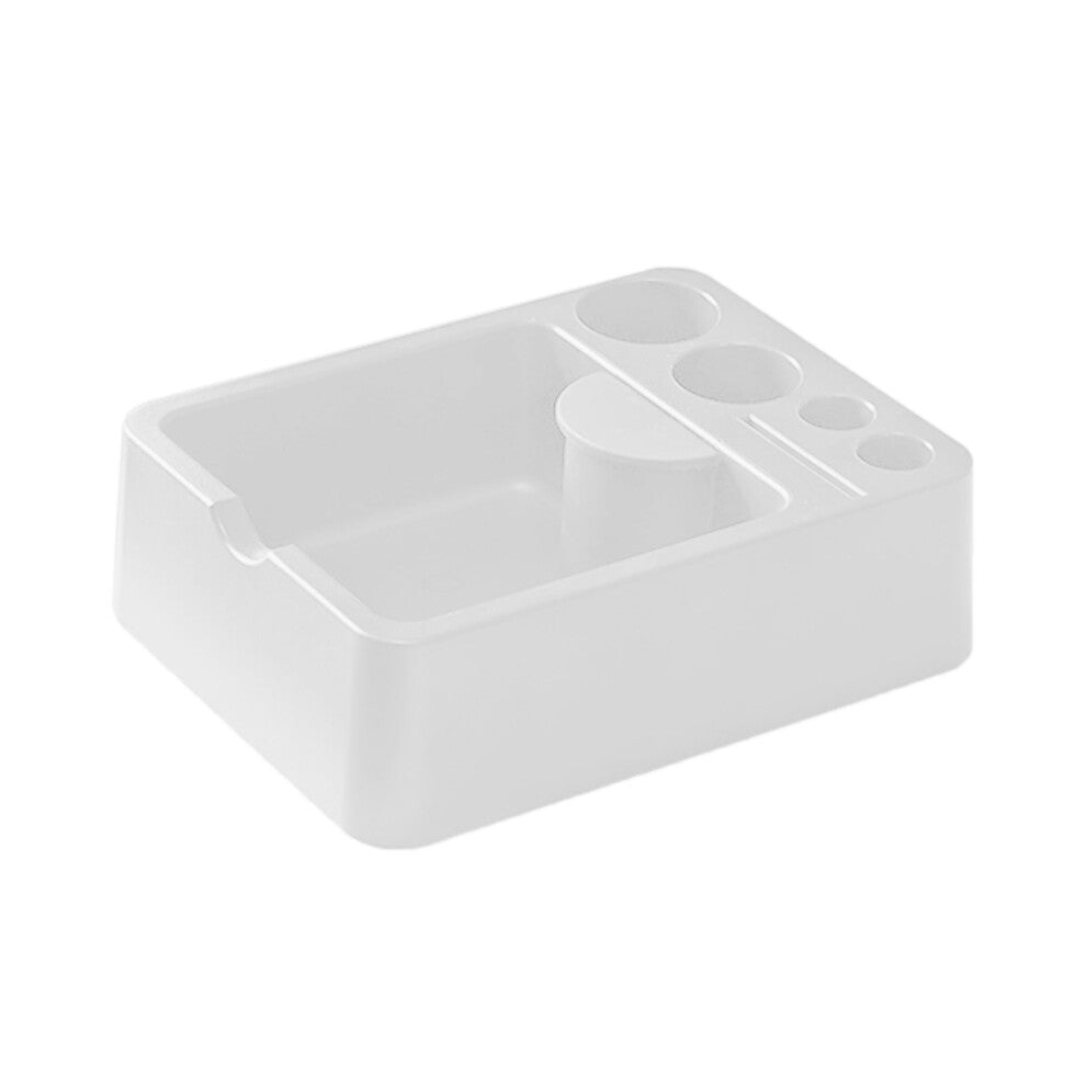 Square Coffee Tap Box With Elastomer Pad And Storage Tray-White