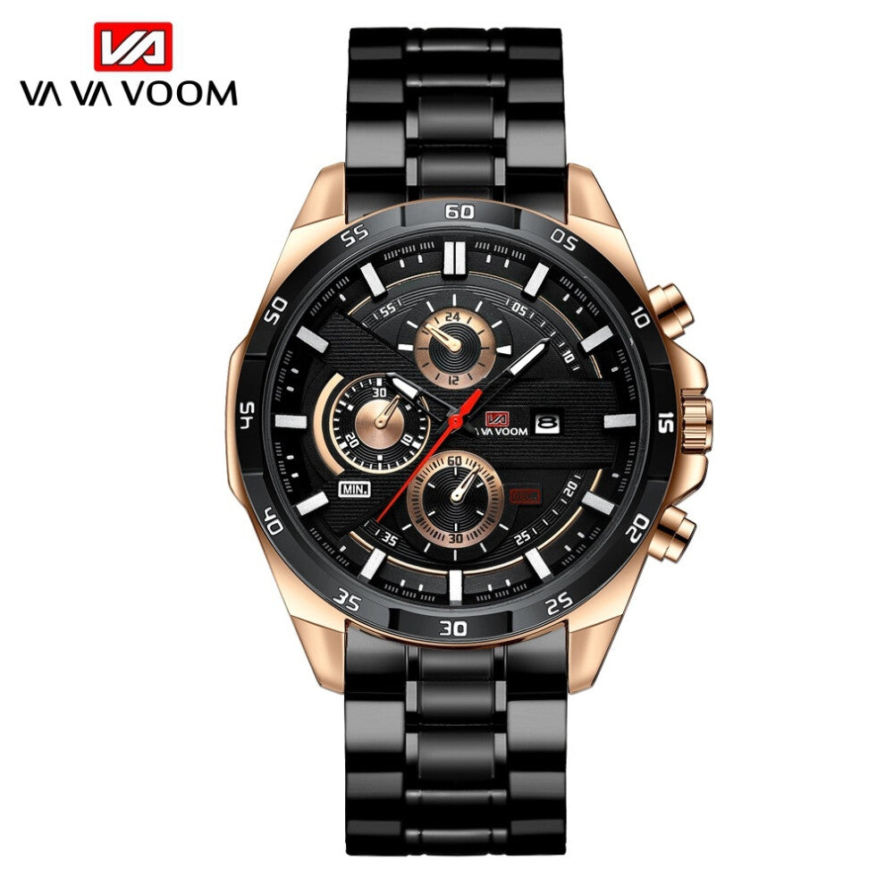 (Model 2) Men's waterproof leather strap business wristwatch for sports watches