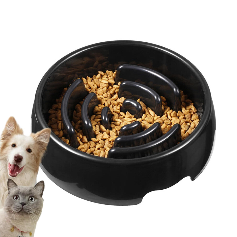 Dog Feeder Bowl Slow Feeder Anti-Slip Food Bowl for Small Large Dogs and Cats - Safety Utensils for Preventing Choking