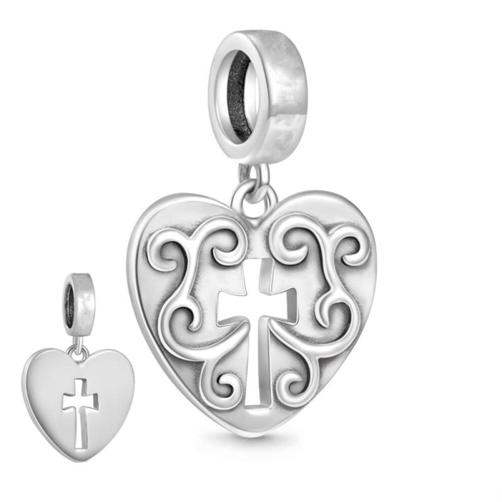 (SS1179) New Fine Clear Sparkle Hearts Spacer Pavé Cilp Charms Beads Plated Fit Original Brand Logo 1:1 925 Sterling Silver Bracelet DIY Jewelry