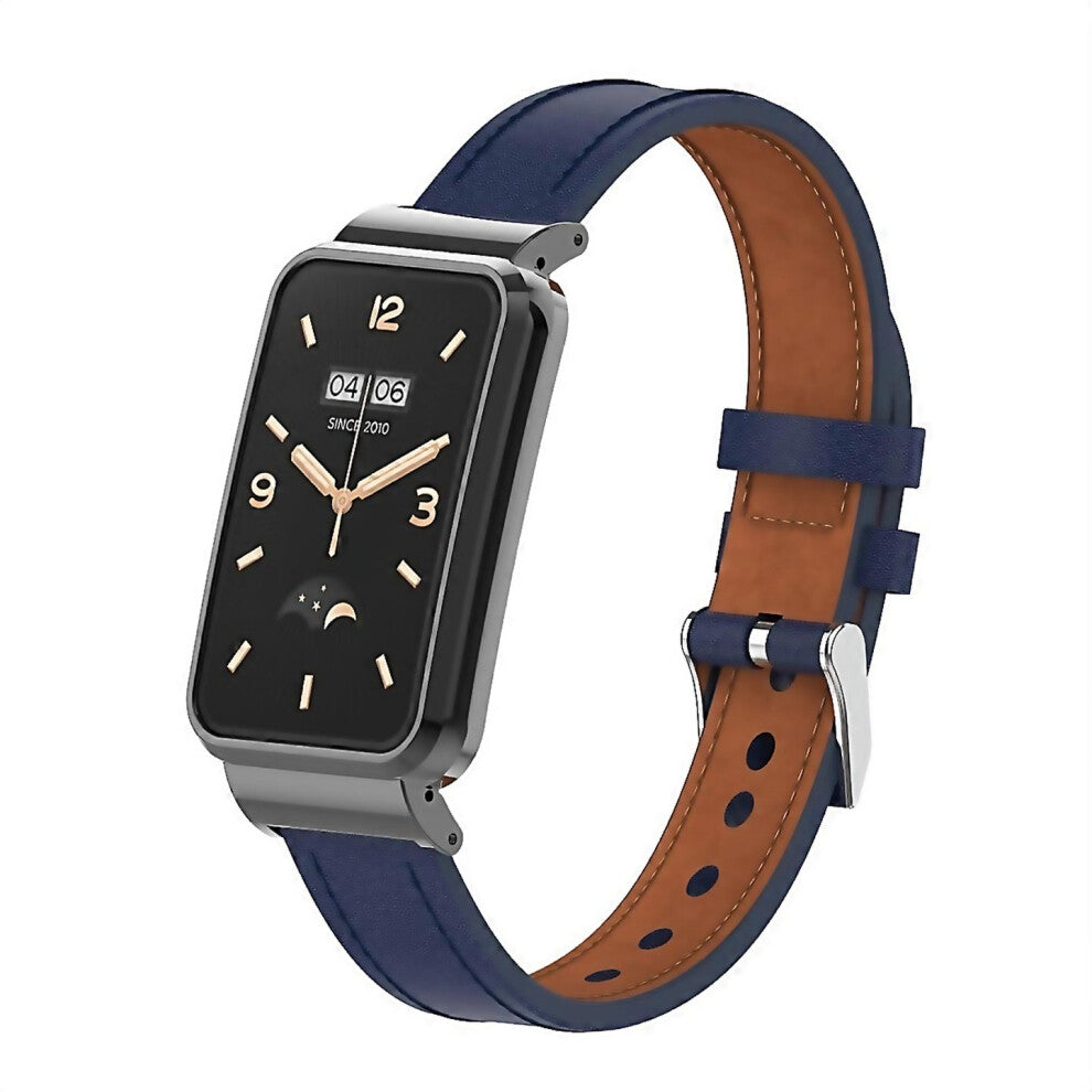 For Xiaomi Mi Band 7 Pro Microfiber Leather Metal Frame Watch Suitable For Everyday Use