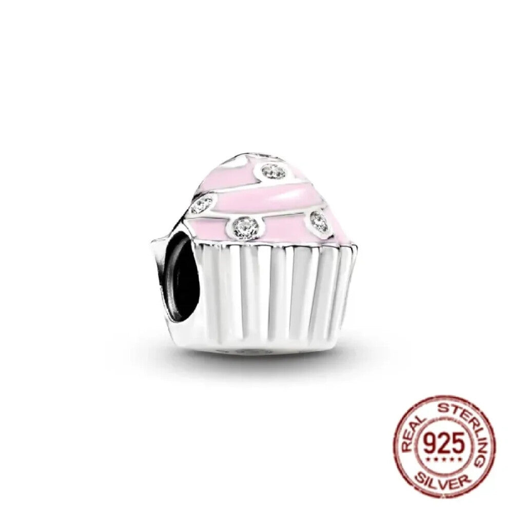 (SS108) Original 925 Sterling Silver Pink Love Potion Murano Glass Heart Charms Beads for DIY Bracelet Women Jewellery Gift