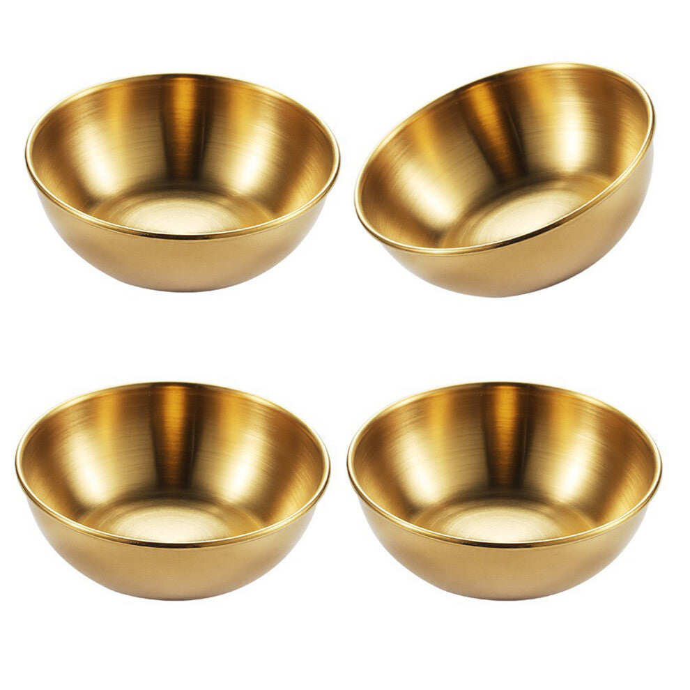 Stainless Steel Dip Plate Sauce Dipping Bowl Sauce-Large gold