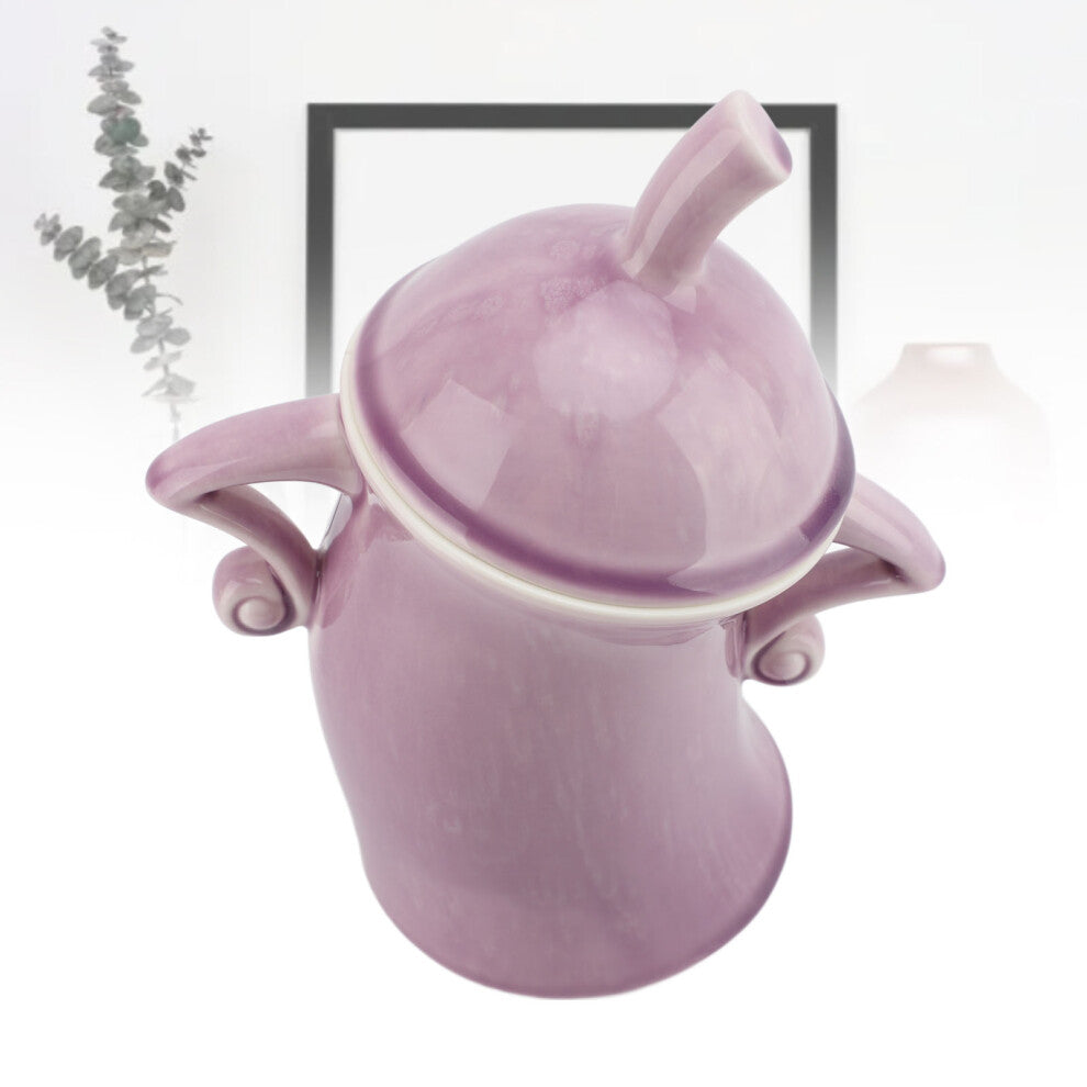 Holiday Themed Purple Ceramic Canister - Multifunctional Coffee & Tea Cup