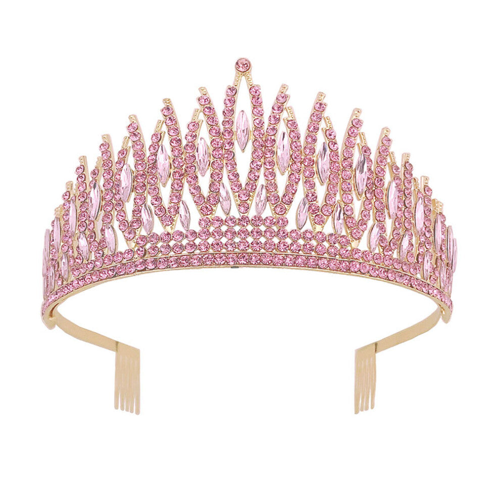 2 Pcs Bridal Tiara Bride Hair Accessories For Women Wedding Crown