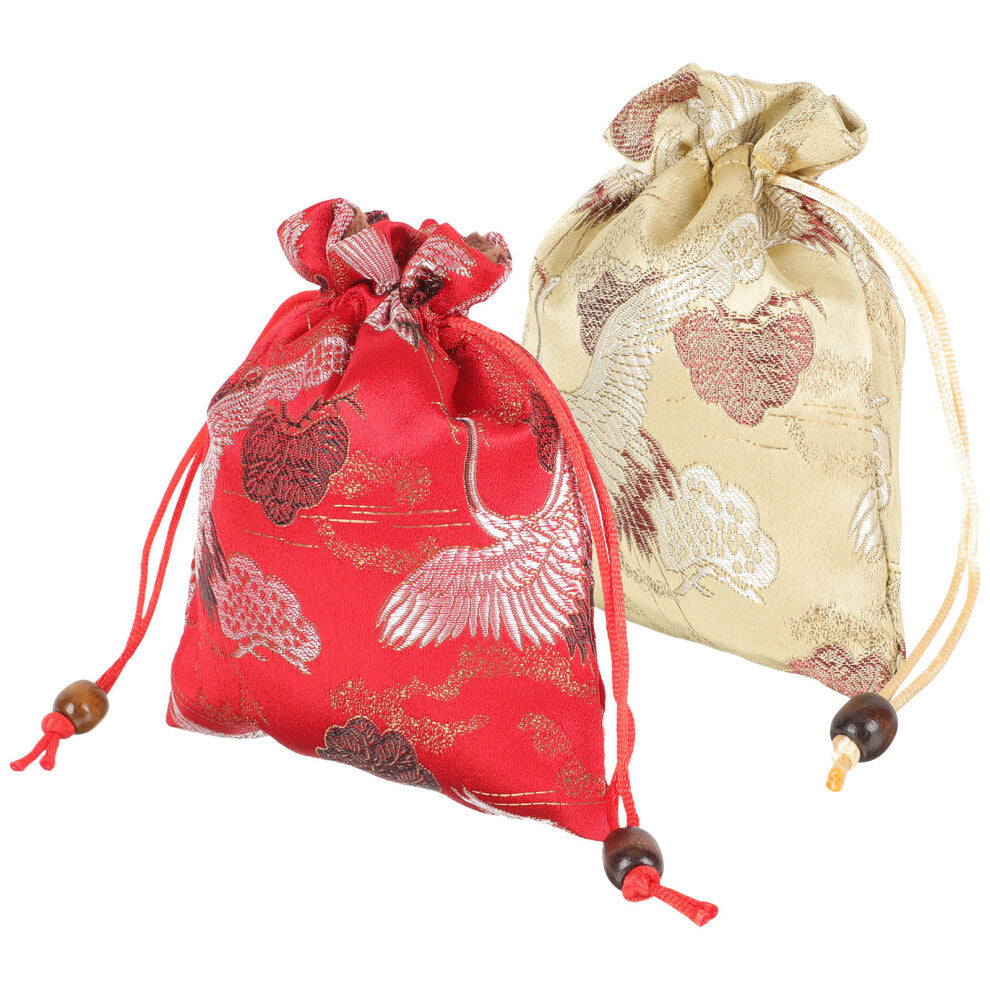 3 Pieces Small Drawstring Pouch Soft Jewelry Pouches With Jewellery