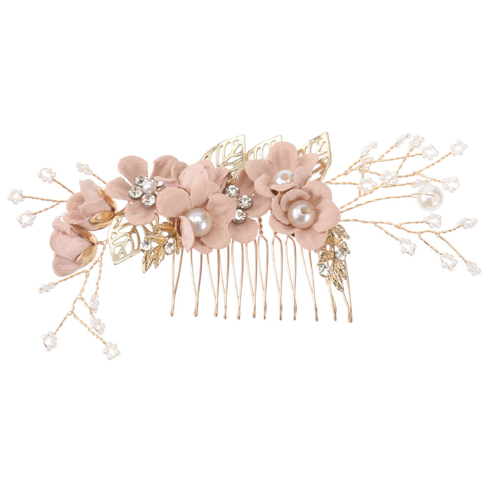 3 Pcs Pink Bridal Comb Hair Accessories Women Wedding Accessory Bride