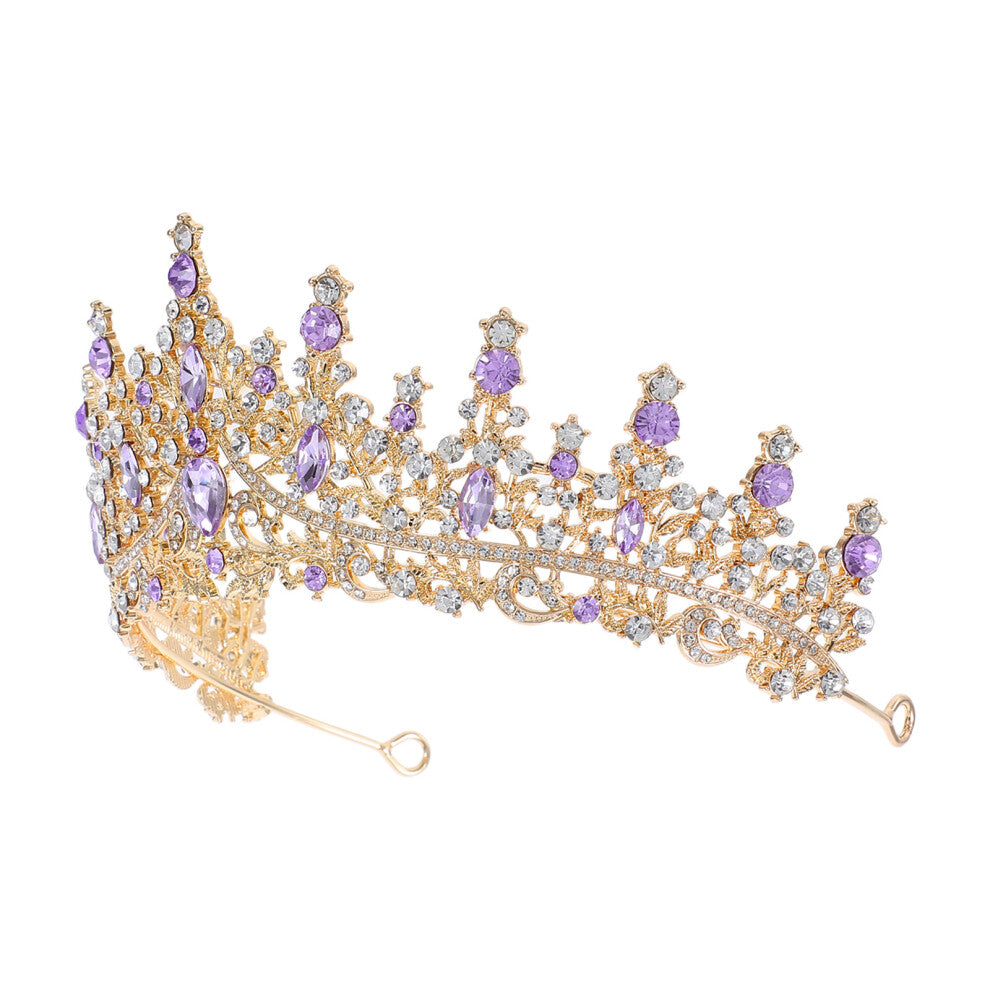 4 Pcs Princess Tiara Bridal Rhinestone Headband Hair Accessories