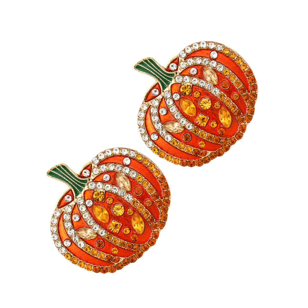 2 Pairs Halloween Jewellery For Women Stud Earrings Jewelry Pumpkin