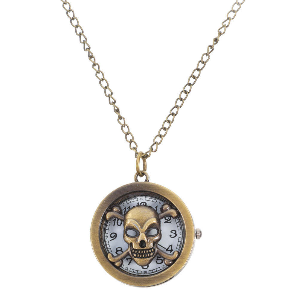 Set Of 2 Skull Pocket Watch Fashion Decoration Watches