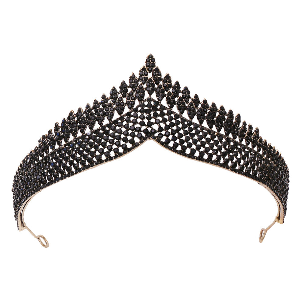 Festival Black Bridal Tiara Wedding Hair Accessories Bride