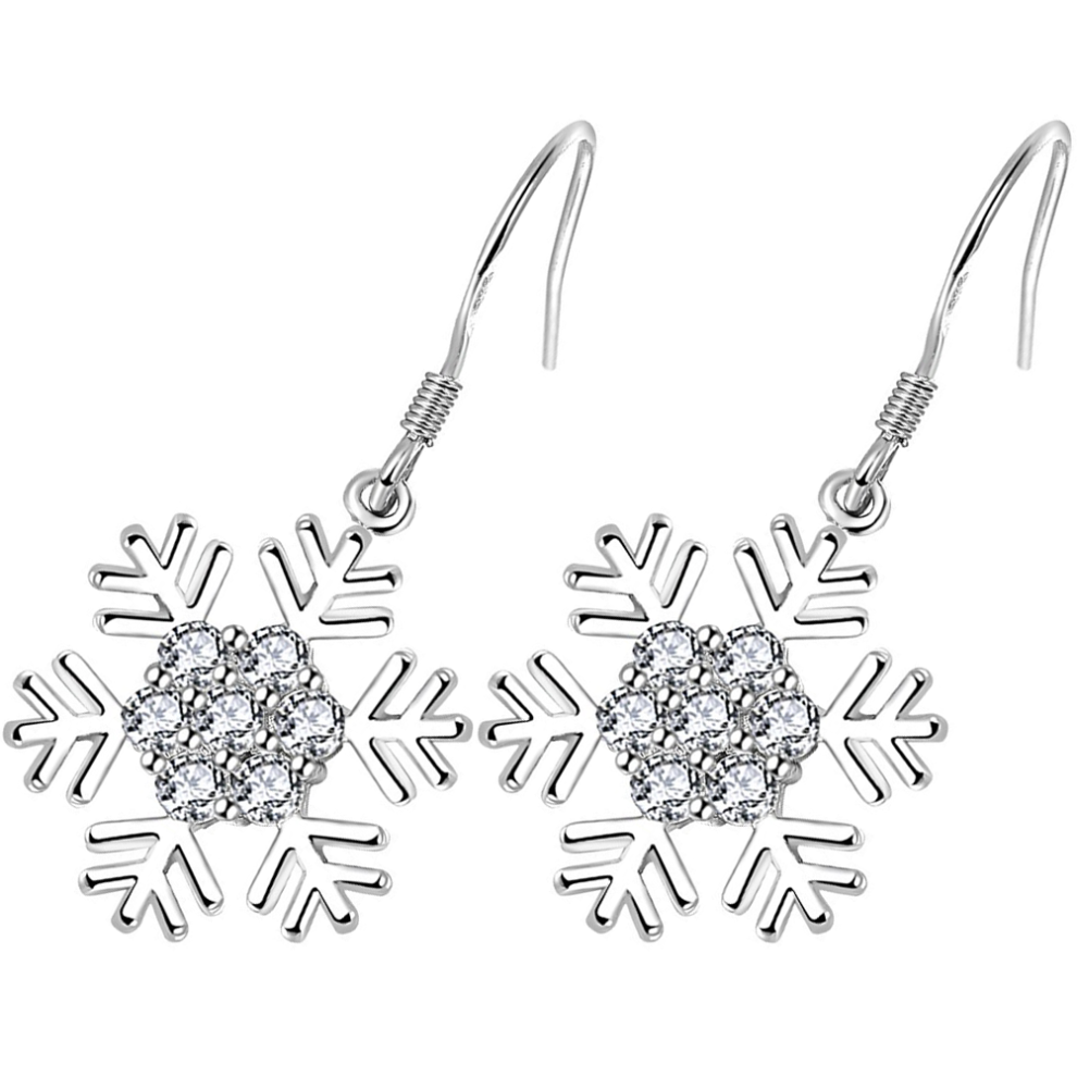 2 Pairs Snowflake Drop Earring Stud Earrings For Women Jewellery