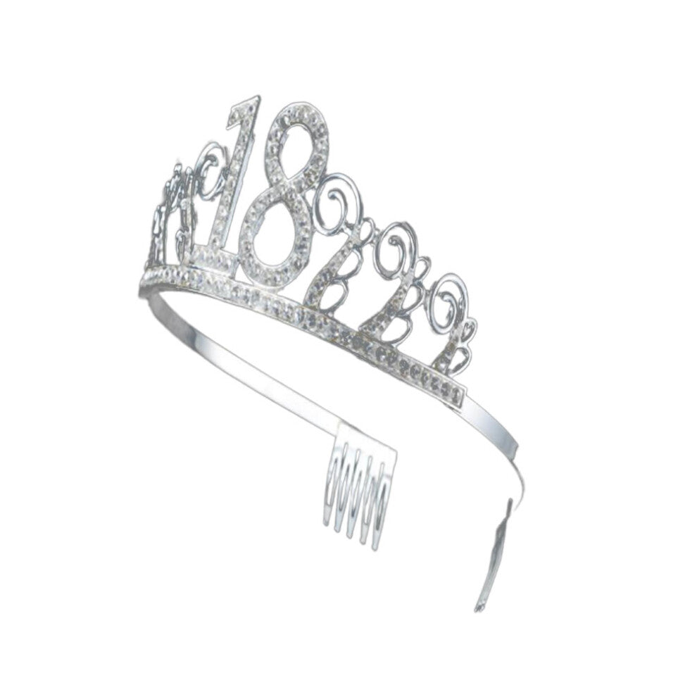 Set Of 2 Birthday Headband Hair Accessories Alloy Rhinestone 18 Years