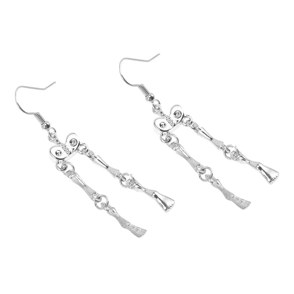 2 Pairs Goth Earrings For Women Dangle Halloween Accessories Skull