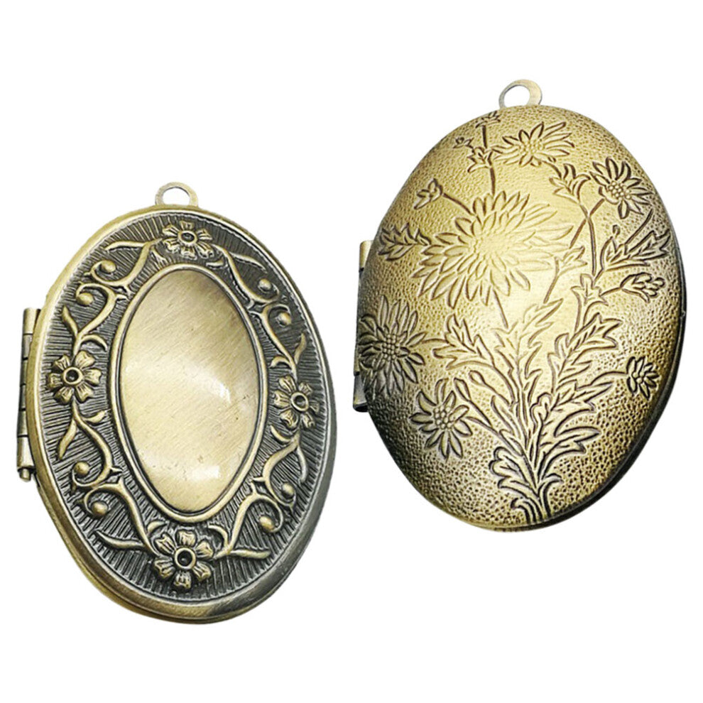 5 Count Locket Ohoto Frame Oval Photo Pendant Lockets Charms