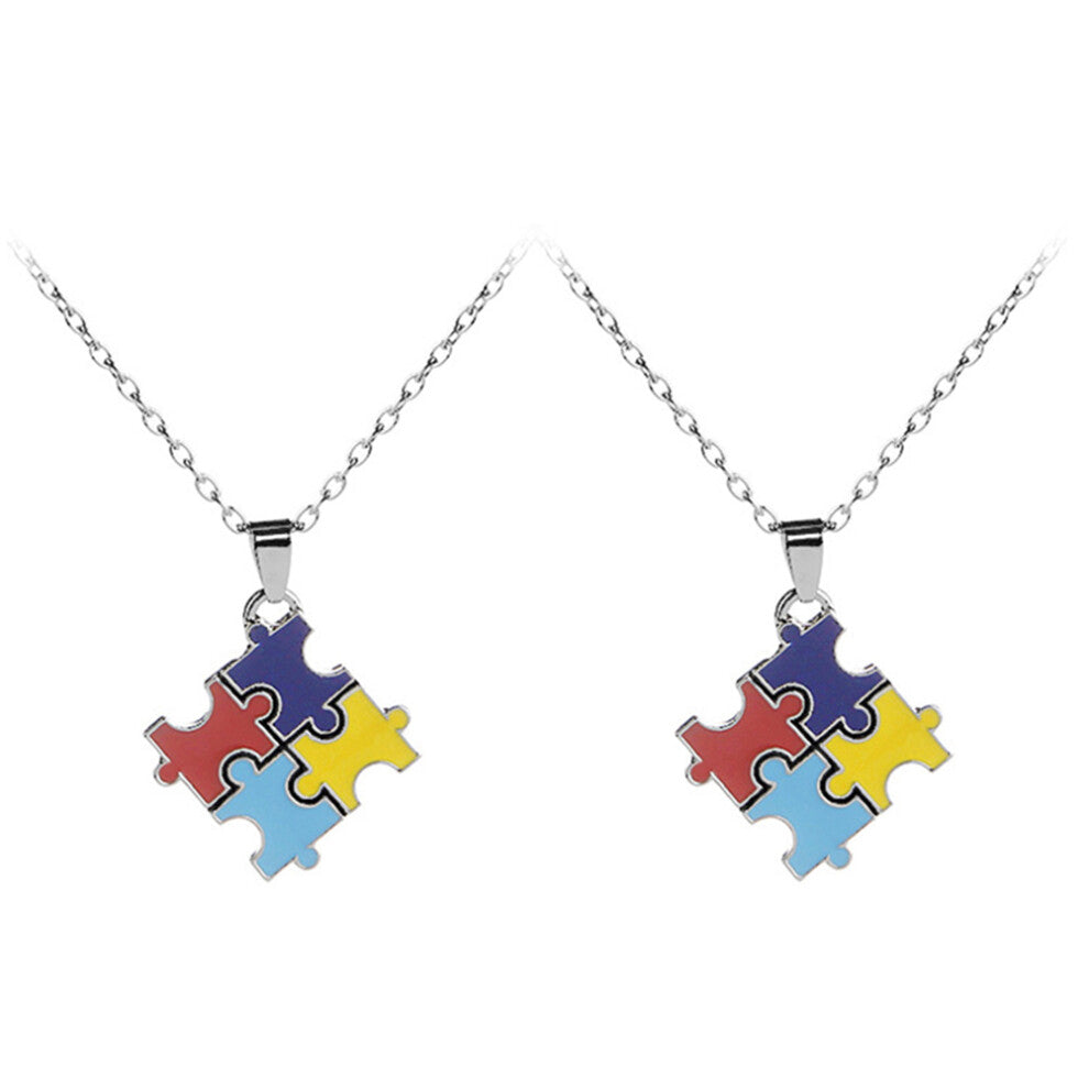 6 Pcs Puzzle Necklace Child Delicate Friendship Alloy