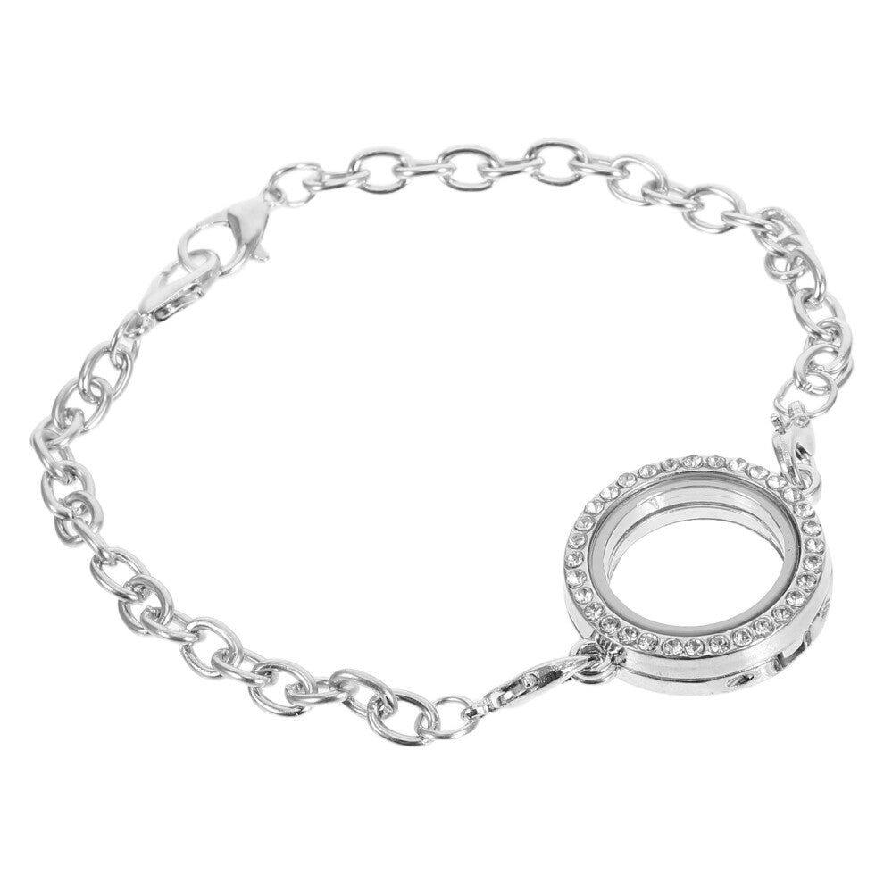 Women Locket Bracelet Photo Frame Bracelets Charm Miss White