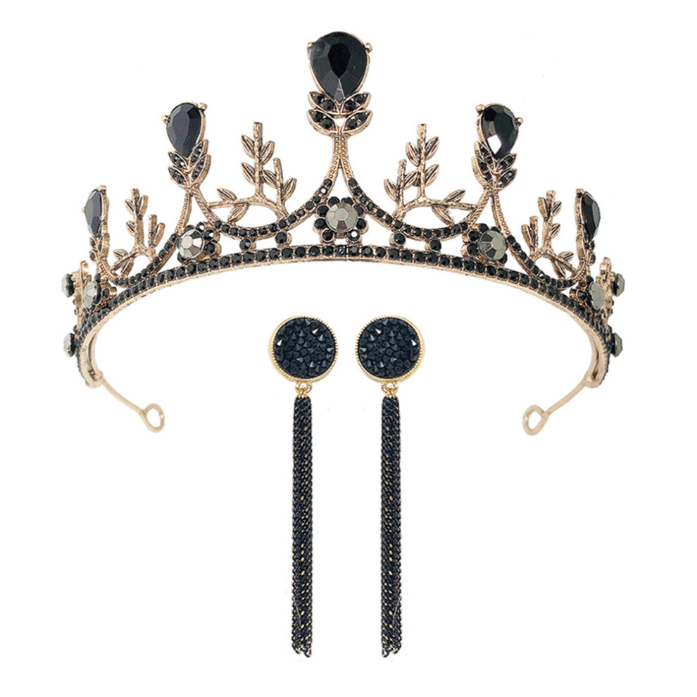 3 Pcs Earrings Alloy Hair Accessories For Women Black