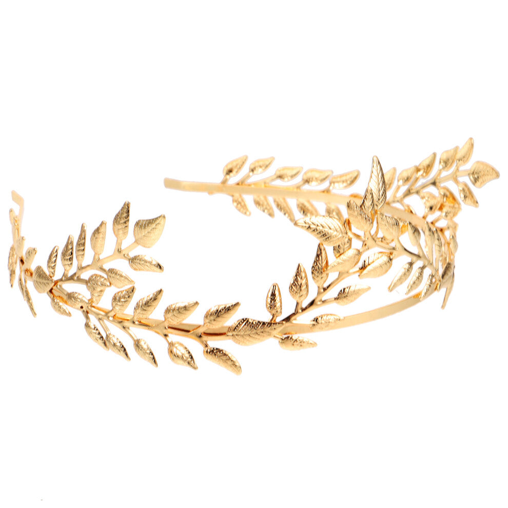 Leaf Crown Headpiece Hair Styling Accessories Golden 1pack