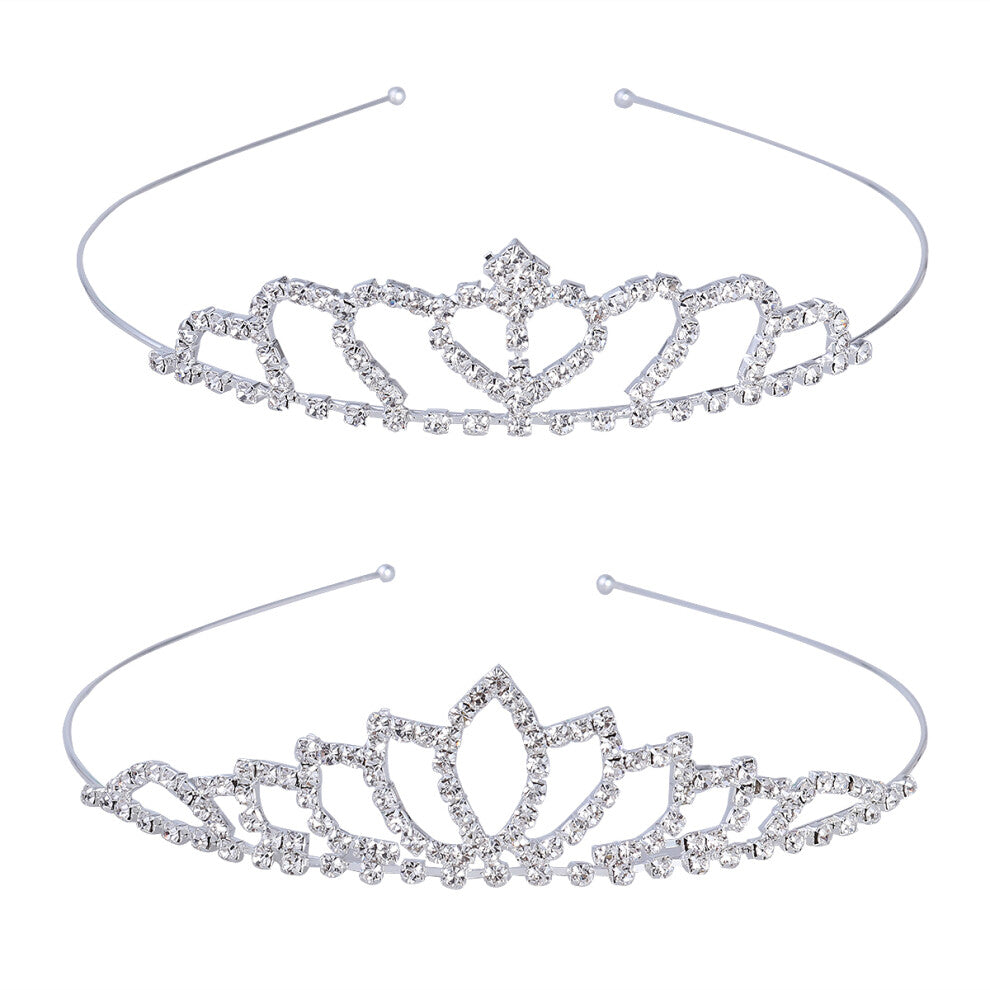 2 Count Bride Hair Accessories Decorations Prom Women'S Silver