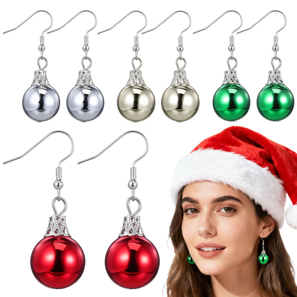 2 Pcs Christmas Bell Earrings Accessories For Women