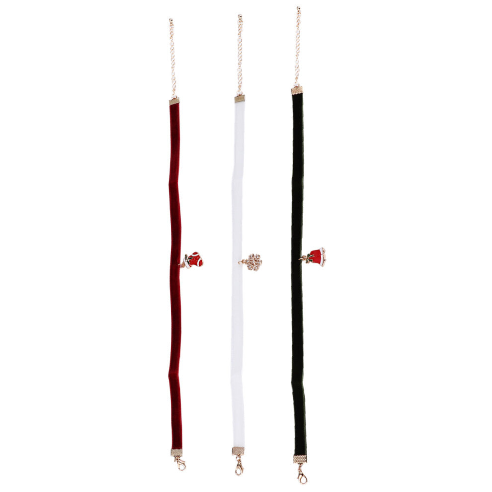 2 Pieces Christmas Necklace Miss Elegant Chain Party Accessories